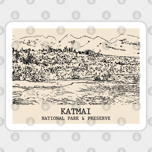 Katmai National Park and Preserve Sticker by Lakeric